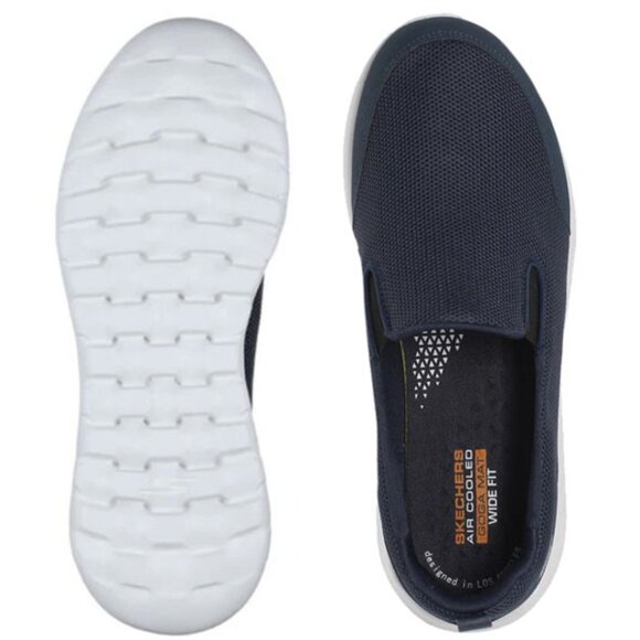 SKECHERS Men\'s Breathable Walking GOwalk Max Slip On, Navy, Sz 11 Extra Wide 4E main image 5